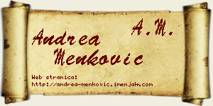 Andrea Menković vizit kartica